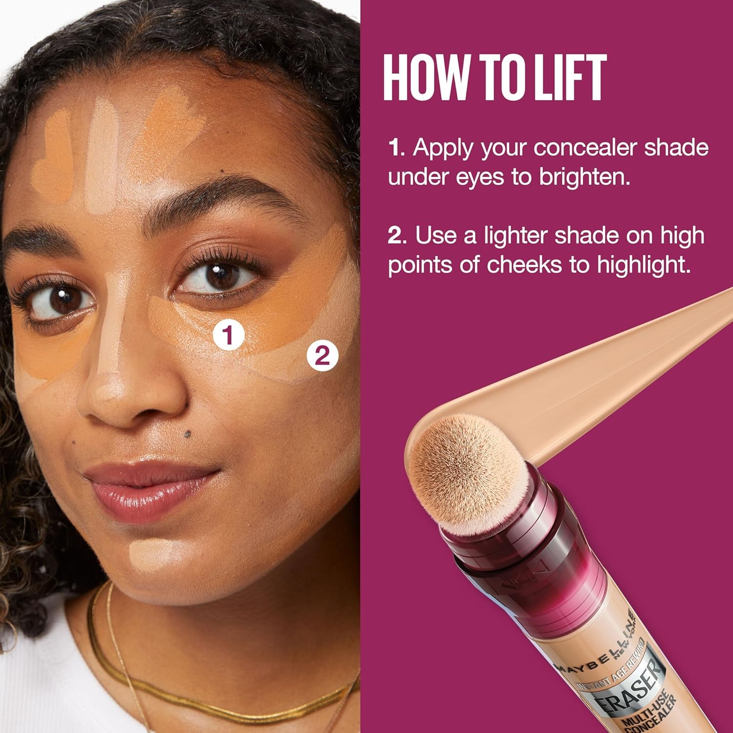 Maybelline Instant Age Rewind Eraser Dark Circles Treatment Multi-Use Concealer, 146, 1 Count (Packaging May Vary)