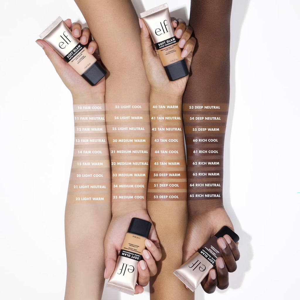 E.L.F. Soft Glam Satin Foundation, 63 Rich Warm, 1 Fl Oz