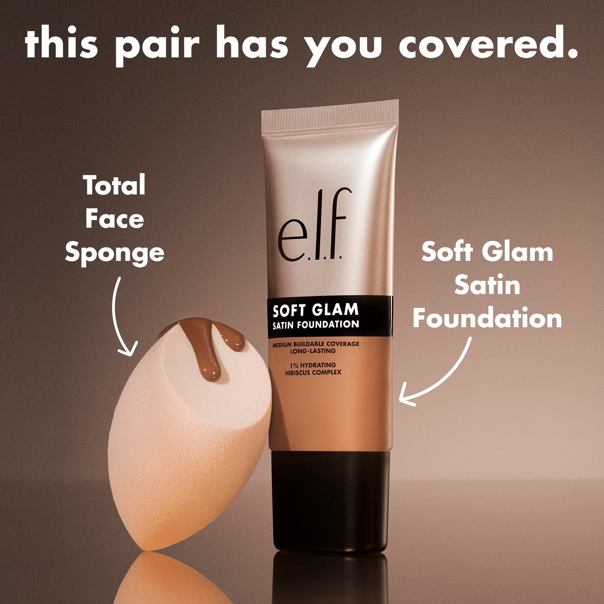 E.L.F. Soft Glam Satin Foundation, 43 Tan Cool, 1 Fl Oz